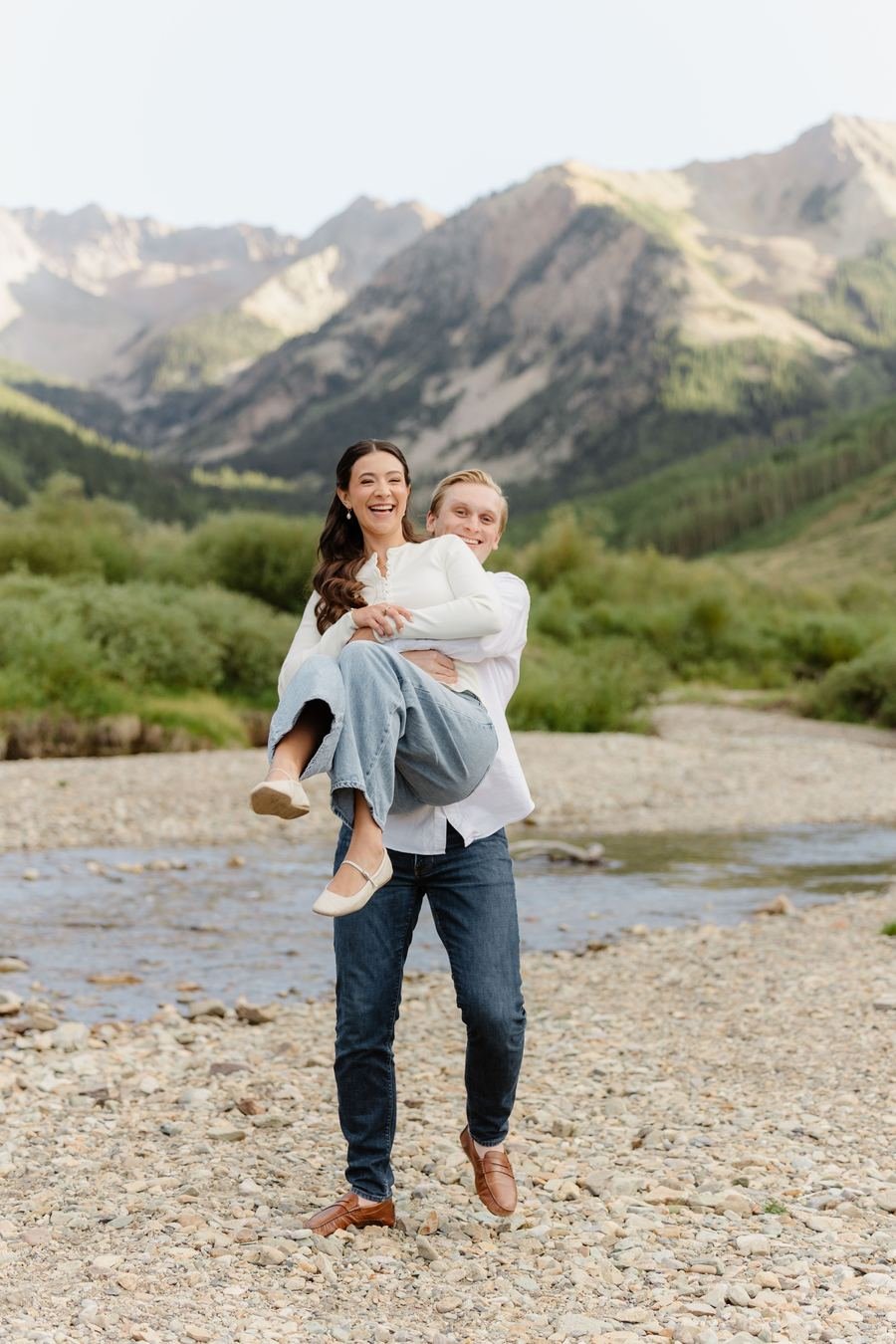 Valeria and Zachary by the river